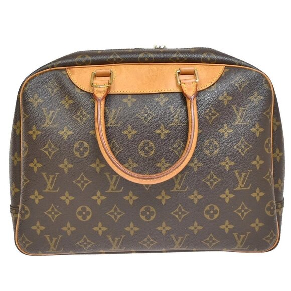 LOUIS VUITTON LV Logo Deauville Hand Bag Monogram Leather Brown M47270 81EE891 - Picture 3 of 16